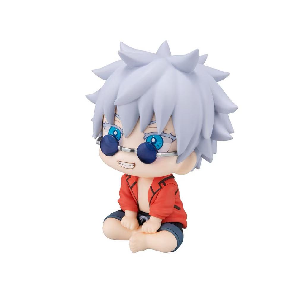 12CM Anime JJK Figure Summer Gojo Satoru Action Figures PVC Mini Edition Models Geto Suguru Figurine JJK Beach Casual Wear Gifts