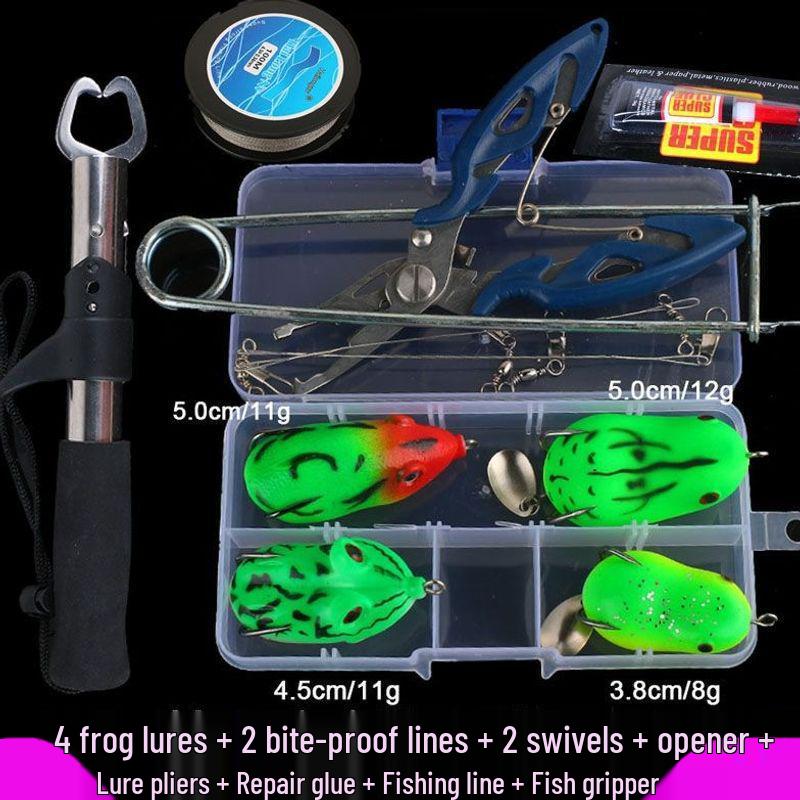 Schwimmende Froschköder Set: Weiche, Starke, Künstliche Froschköder mit Haken für Schwarzfisch