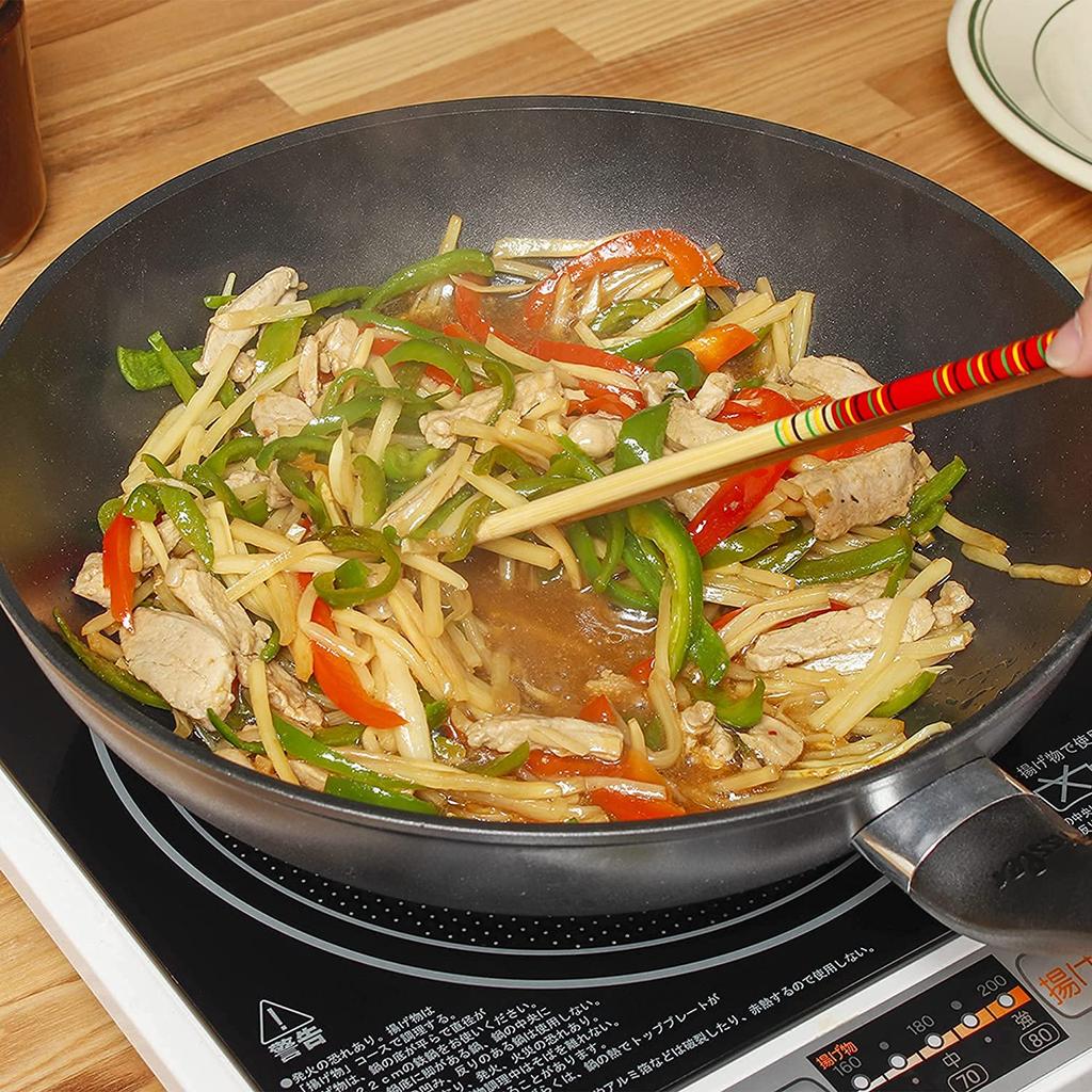 Fissler Wok 28cm Senit IH Wok Compatible with Gas Japanese Black Fire/IH [Authorized Product] 045-801-28-100-A