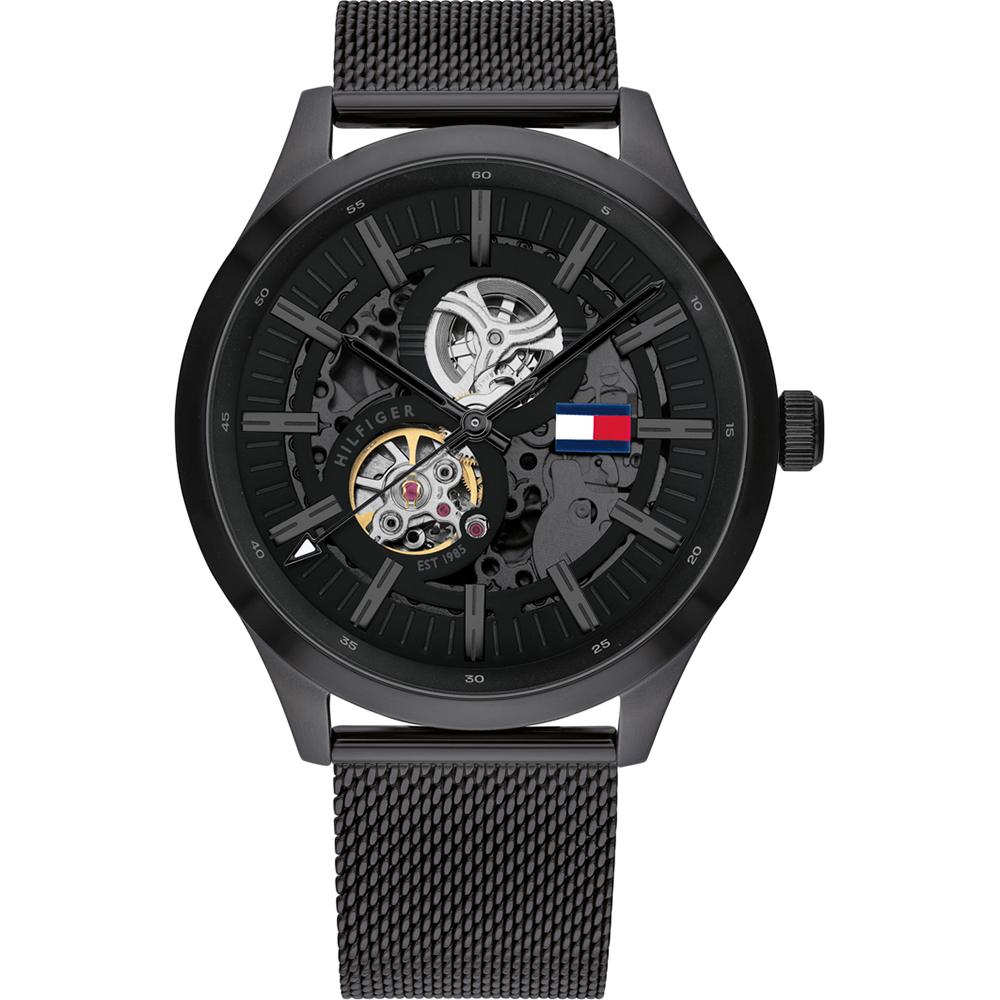 

Tommy Hilfiger Spencer Black Dial Black Milanese Strap Men s Automatic Watch 1791644 чёрный