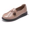 Fashion PU Leather Women's Single Shoes Spring New Flat-bottomed Feet Soft-soled Shallow Mouth Women's Flats Non-slip Loafers
