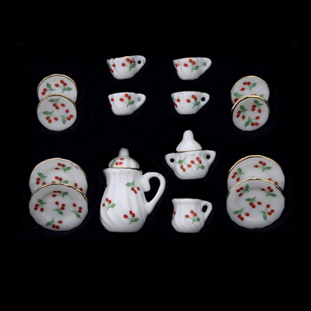 Kettle Doll House Cup Model Set Tableware Miniature Porcelain Tea Cup Set  Home Decor