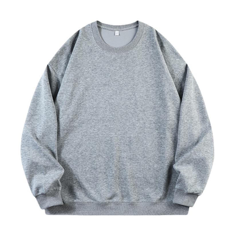 2026 Unisex Pure Cotton Sweatshirt - Casual Loose Fit, Round Neck, Long Sleeve, Spring/Autumn Fashion Bestseller