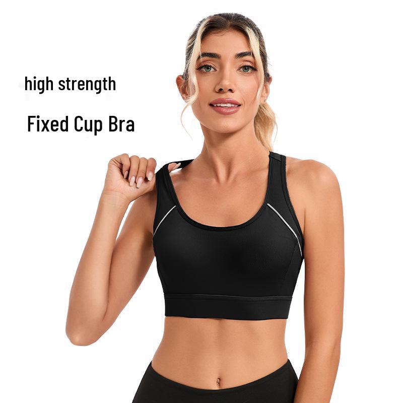 Women's High-Impact Yoga Sports Bra - Shockproof & Wireless for Medium-High Intensity Workouts, Ideal for Large Busts