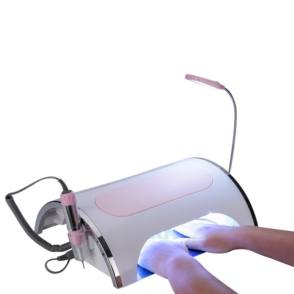 4in1 Salon Expert Nail Machine Workbench 72W 36LEDs Nail Lamp 20000rpm Nail Drill with 2W LED Desk Lamp Dust Collector Cleaner