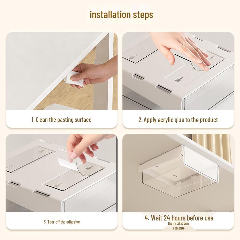 Under-Desk Hidden Drawer Organizer