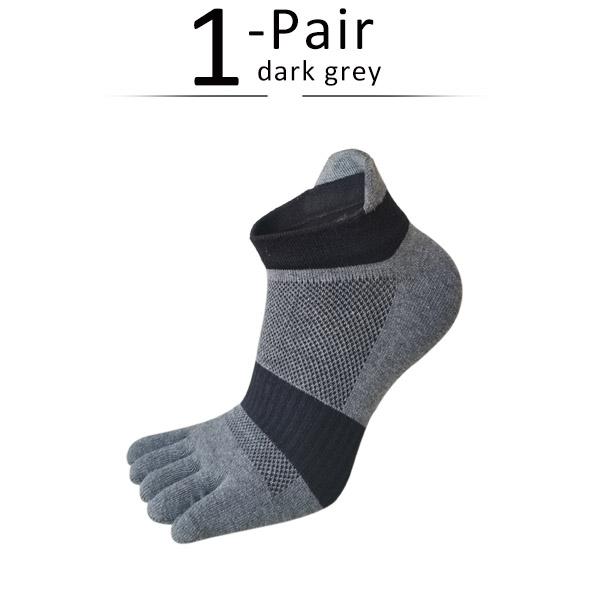 Large Size Toe Sport Socks Man Mesh Business Sweat-Absorbing Shallow Mouth Striped Fitness Travel 5 Finger Socks Plus EU43-47