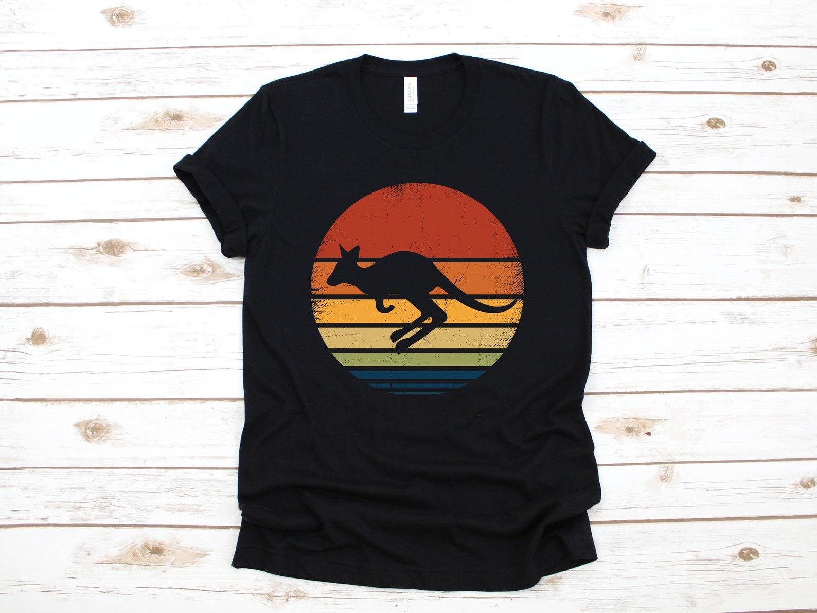 Retro Kangaroo T-Shirt, Cute Kangaroo Shirt, Kangaroo Women s Tee, Tank Top, T-shirt, T-shirt,T-shirt S