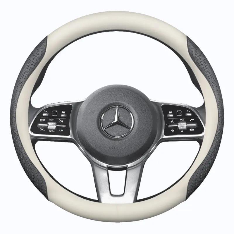 Housse de volant Mercedes: Classe C C260L, E300L, A200L, GLB180 - Cuir Véritable Quatre Saisons.