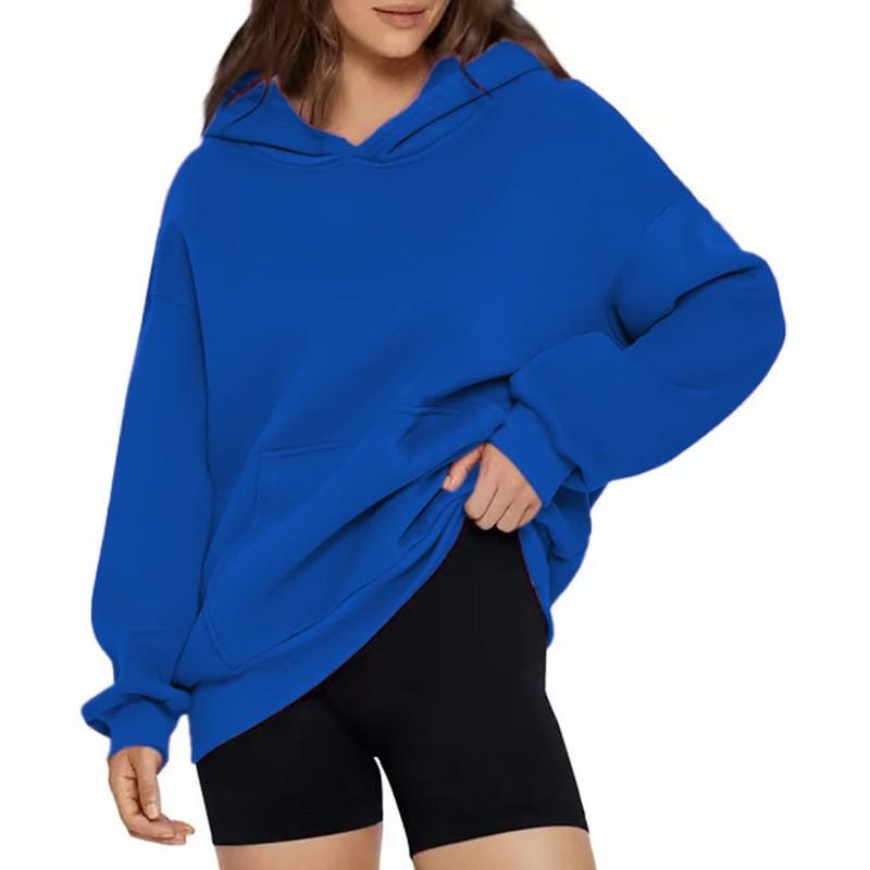 Oversized Hooded Sweatshirt Women Loose Fit Long Sleeve Casual Style Plus Size S-5XL