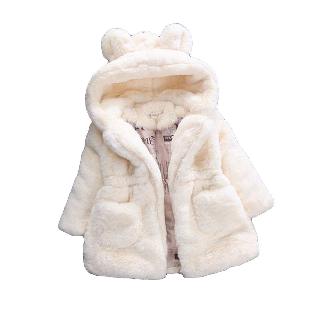 Baby Infant Girls  Winter Hooded Coat Cloak Jacket Thick Warm Clothes