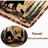 Bear Rug Mat Farmhouse Bathroom Rugs Animal Black Bear Forest Trees Rustic Cabin Carpet Camping Bath Rug Sets for Bathroom Bedroom Kitchen Outdoor