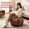Bohemian Pouf Ottoman, Un‑Stuffed Faux Leather Footrest Stool, Floor Cushion Storage Seat For Filling Clothes, Blankets 1Pc