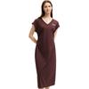 FILA Heritage V-Neck Fashion Versatile Sleeveless Dress Women Dresses Cherry-Red F11W528303F-WI