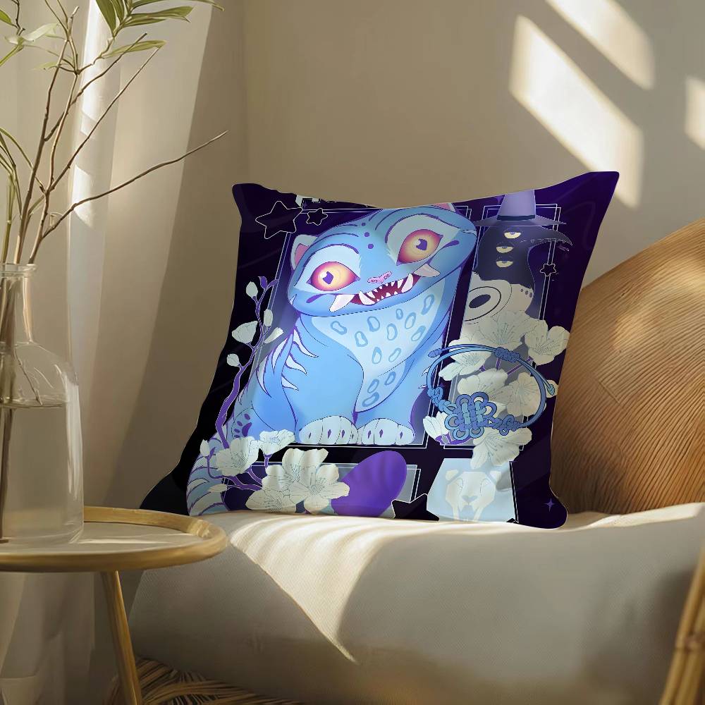 K-Pop Demon Hunters-H Saja Boys-S  Anime Movie Pillow Case Silky Elegant Comfort Sofa Bed  Invisible Zipper Beach Pillowcase