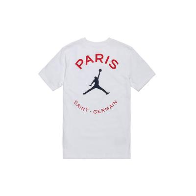 Camiseta Esportiva com Estampa do Logo Paris Saint-Germain, Gola Redonda, Manga Curta, Masculina, Branca DB6515-100