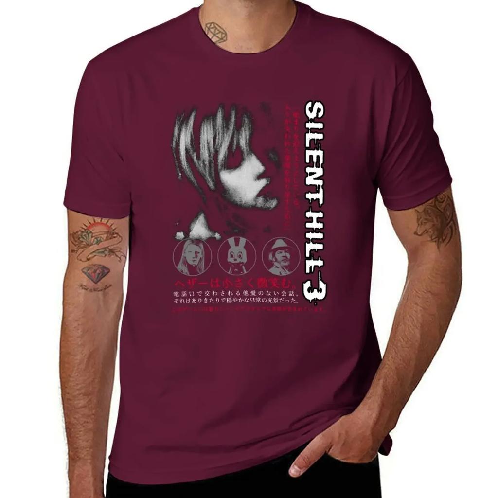 Heather T-Shirt Quick Drying Graphics Blouse Black T-shirts for Men