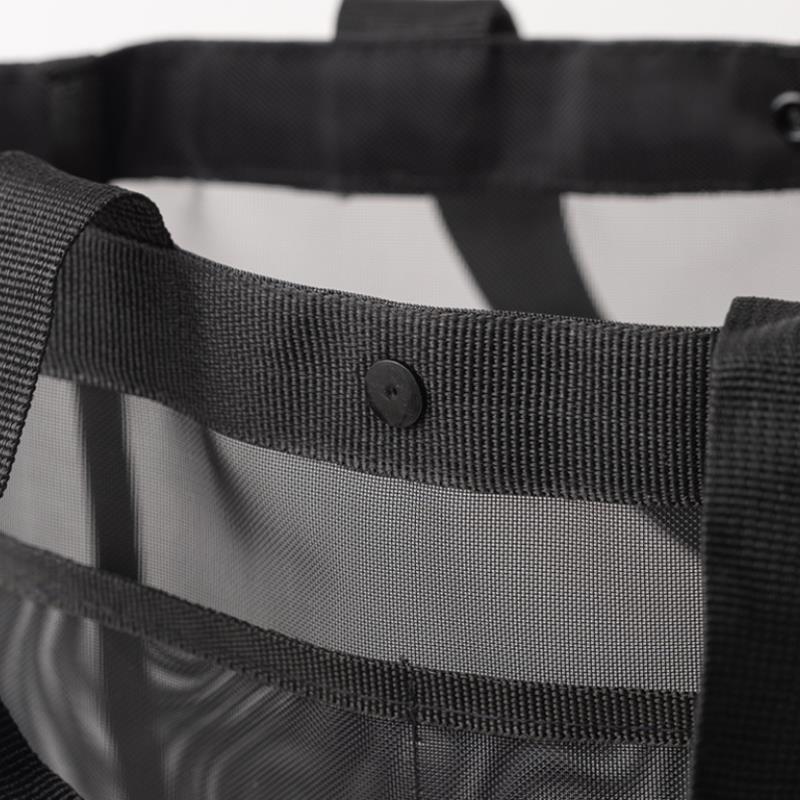 Large Capacity Mesh Beach Bag, Travel, Swimming, Fitness, Grooming Bag, Breathable Storage Bag, Nylon Mesh Tote Bag