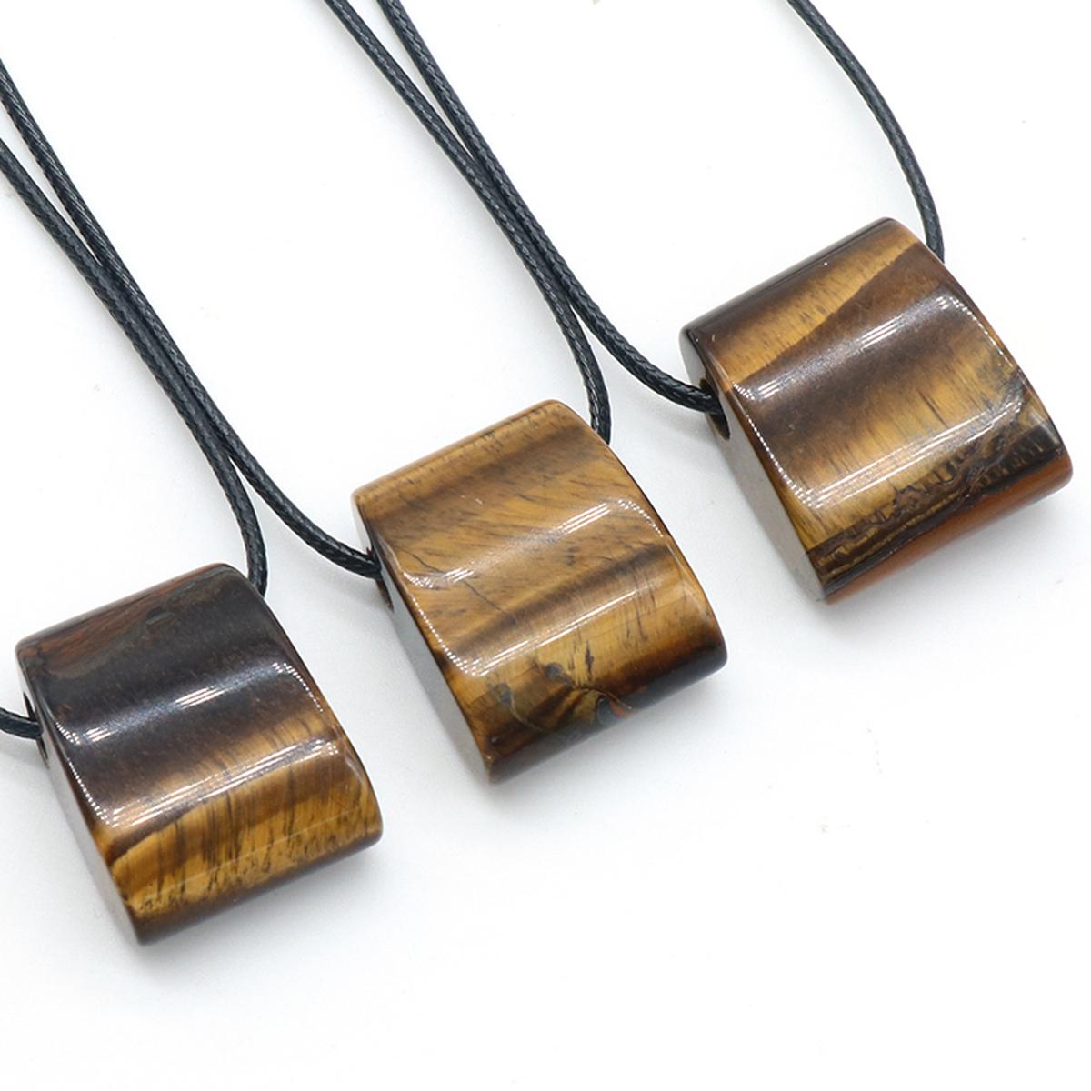 

Женское ожерелье из натурального камня, зеленый авантюрин/агат/лабрадорит, подвеска в форме свистка, подвески для одежды, ювелирные аксессуары Tiger Eye