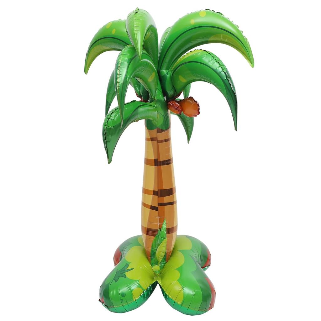 VICASKY Palm Tree Balloons, 3-Piece Set, Large Inflatable Foil Balloons for Hawaiian Party Decorations, 52x37x64 Inches, for Indoor and Outdoor Use