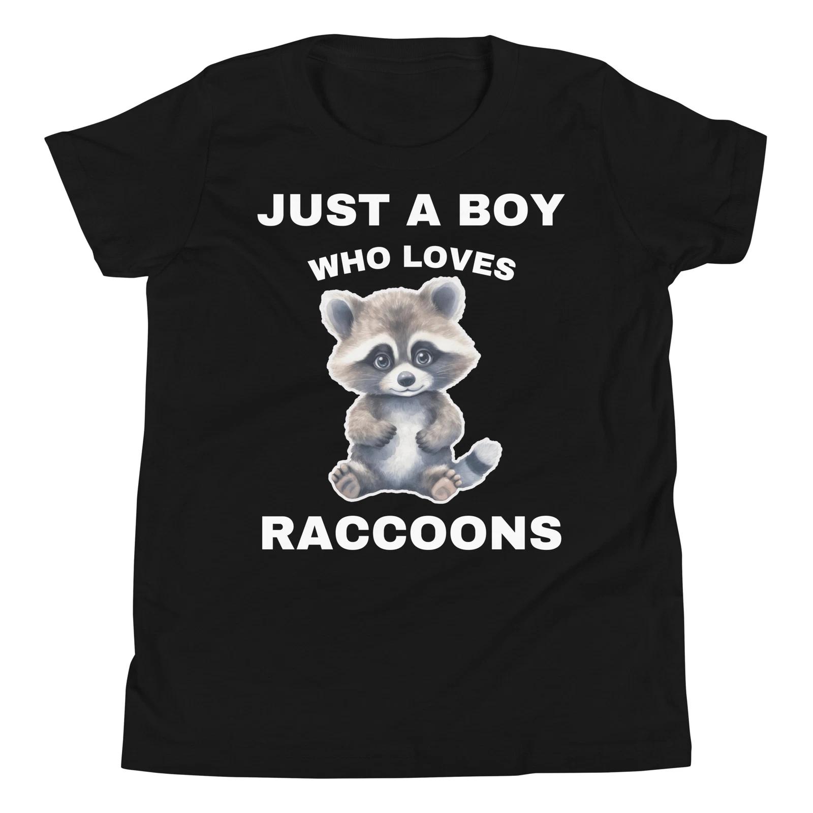Just A Boy Who Loves Raccoons Raccoon Trash Panda Lover Youth T-Shirt 160