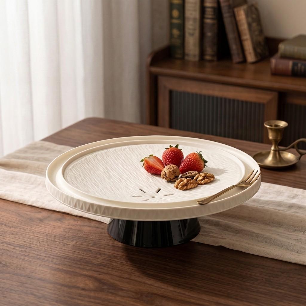 Plastic Fruit Bowl Detachable Cake Stand Drain Food Serving Plate Stackable Snack Dessert Tray Kitchen Tableware Party Wedding