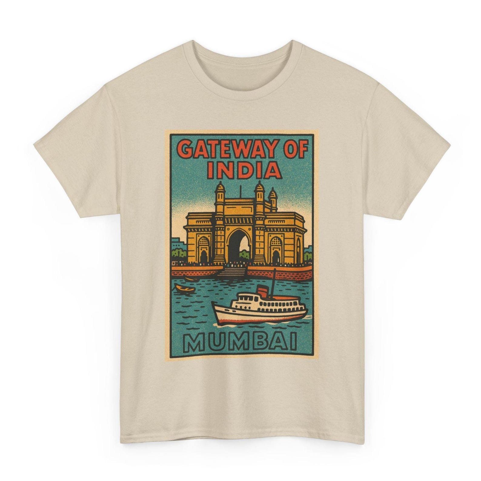 Gateway of India T-Shirt: Retro Mumbai Landmark, Indian Heritage 4XL