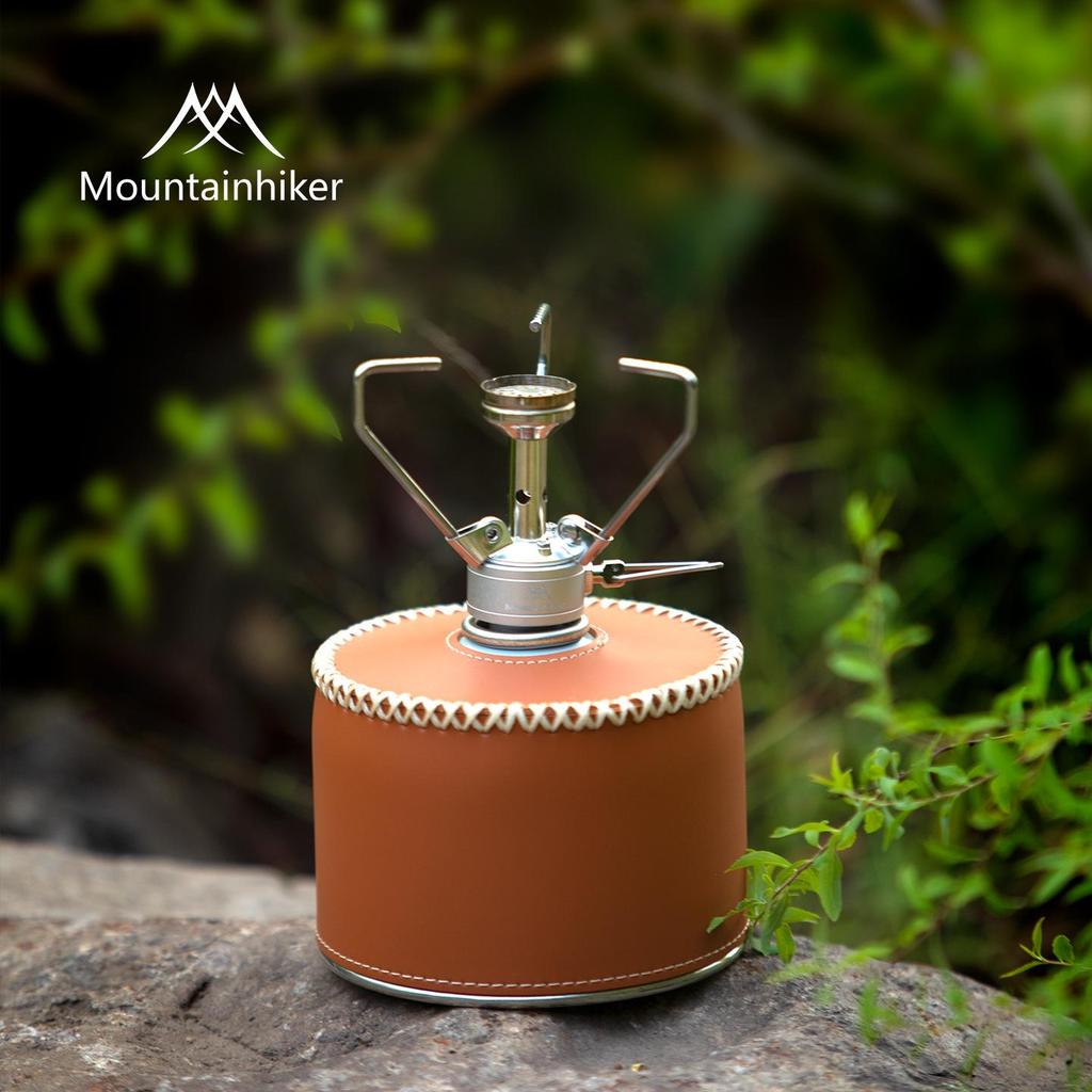 Mountain Guest Three-Leaf Portable Windproof Folding Gas Stove for Outdoor Camping and Tea Brewing