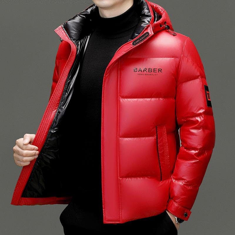 Men's 2025 High Fill 90 White Duck Down Jacket - Fashionable Thickened Winter Puffer for Middle Age
