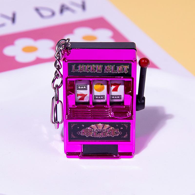 Mini Fruit Slot Machine Keychain: Fun Mixed Bag Pendant for All