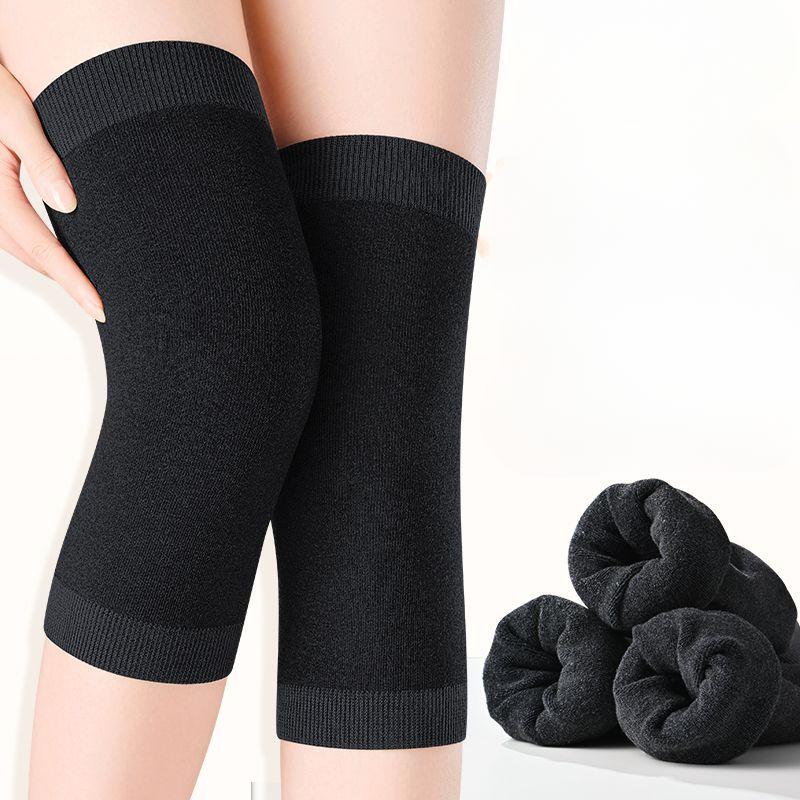 Thickened Fleece-Lined Knee Warmers Unisex Self-Heating Essential for Elderly Knee Warmth