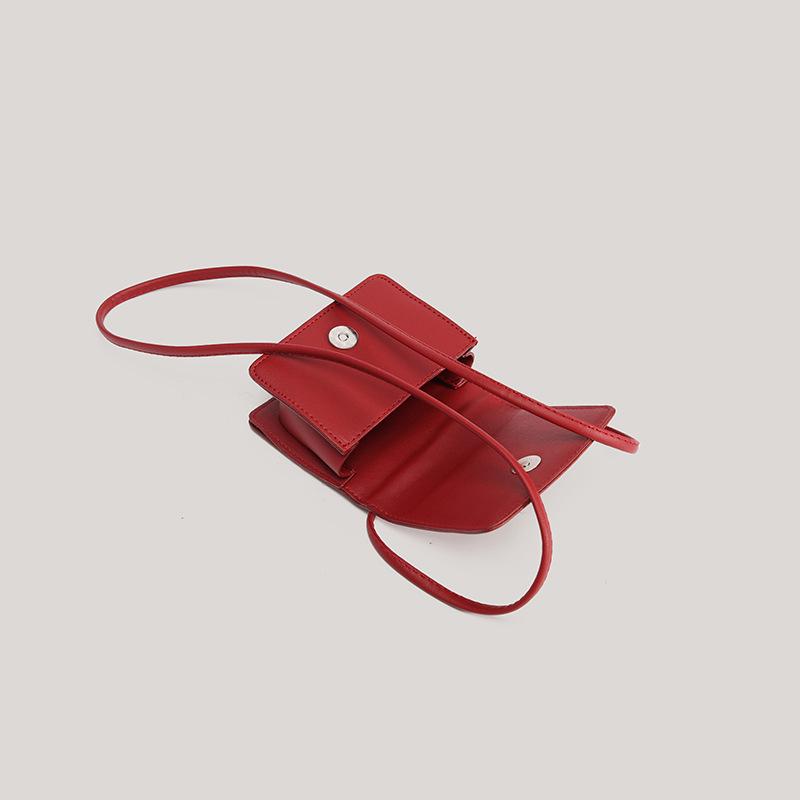 Pu Fashion Mini Gentle and Cute Solid Color Small Square Bag Casual Flip Temperament Shoulder Messenger Change Bag