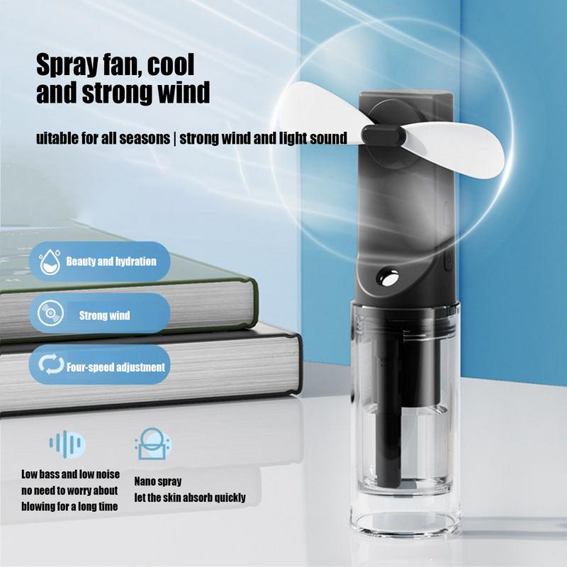 Water Mist Fan Misting Hand Spray Electric Cooling Air Cooler Handheld Personal Mister Small Fan For Travel Outdoors Hiking