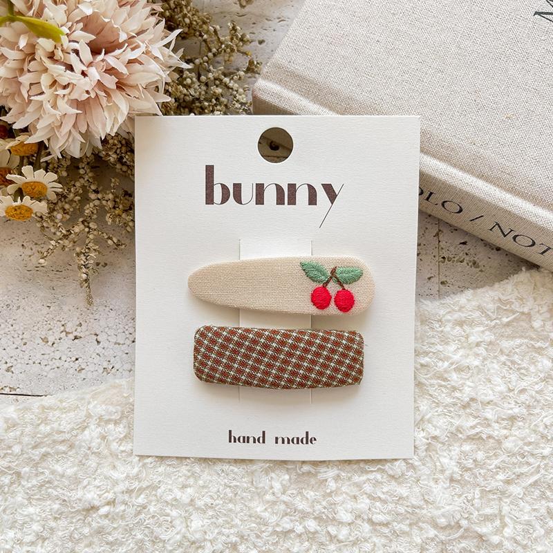 

2 шт. милые вышитые фруктовые цветы детские заколки для волос милые универсальные шпильки для женщин девочек аксессуары для волос подарки