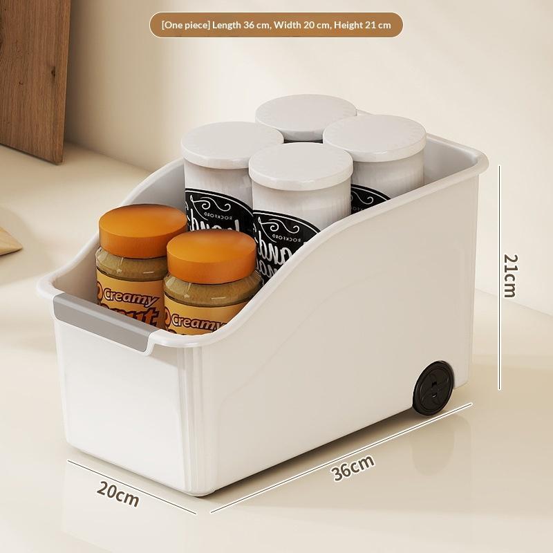 Plastic Storage Bins with Wheels & Comfort Handles Large Stackable Waterproof Organizer for Kitchen Bathroom Closet