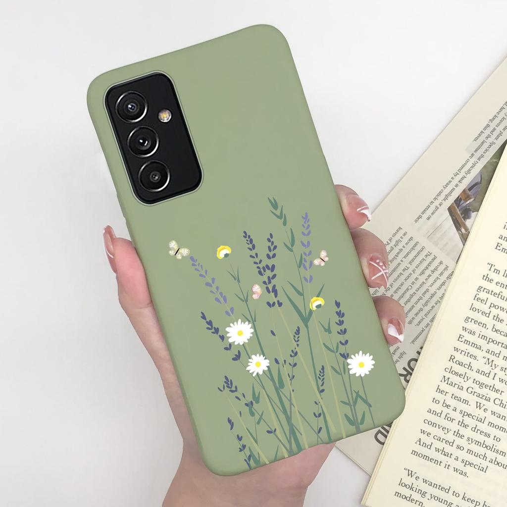 For Samsung A82 Phone Case Butterfly Lavender Matte Cover For Samsung Galaxy A82 A 82 Funda Soft Silicone Shockproof Bumper Capa