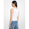 Michael Kors Rib Viscose Tank Top Jf561e35zv100 White