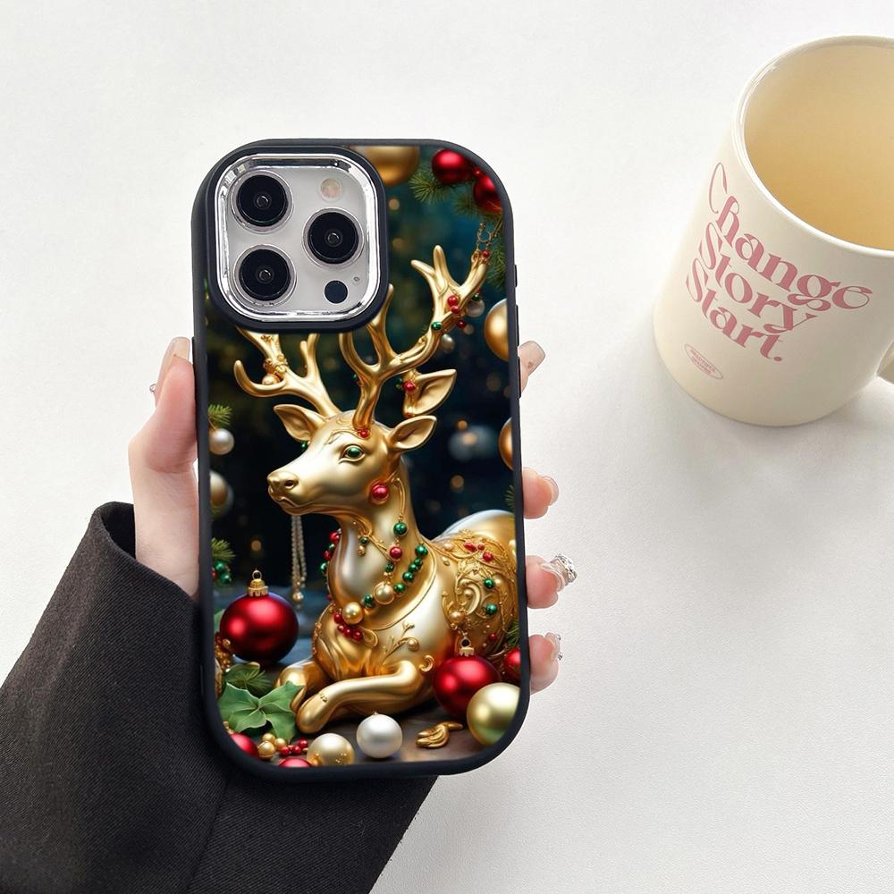 N105 рождественские и новогодние художественные мягкие чехлы для телефонов Samsung S24 — фото 7