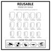30Pcs Glitters Cats Eye Press On Nail Almond Fake Nail Full Cover Glues On Nail Acrylic Artificial Nail Stick On Nail