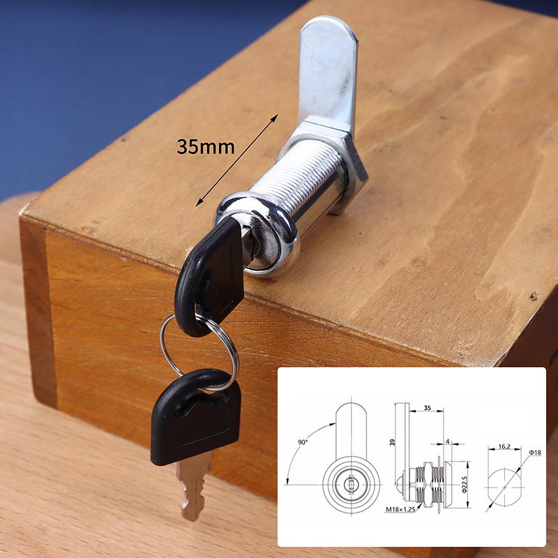 Metal Alloy Cylinder With 2 Keys Security Lock Furniture Cabinet Storage Cabinet Door Lock Desk Cabinet Lock For Home Office