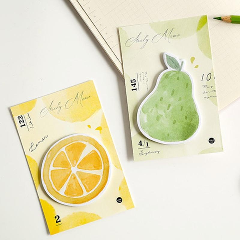 30 Sheets/Pad Fruits Basket Sticker Bookmark Memo Pad Sticky Note Bookmark School Office Supply