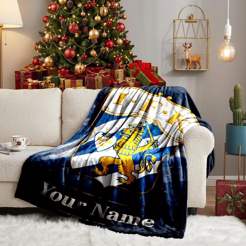 Custom Name Ifk Lion Crest Blanket Flannel Blanket for Camping, Hiking, Garden Parties, Picnic Essentials,gift for family and friend