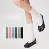 Thin Two Toe Socks Breathable Calf Long Socks Simple Mid Calf Stockings  Streetwear