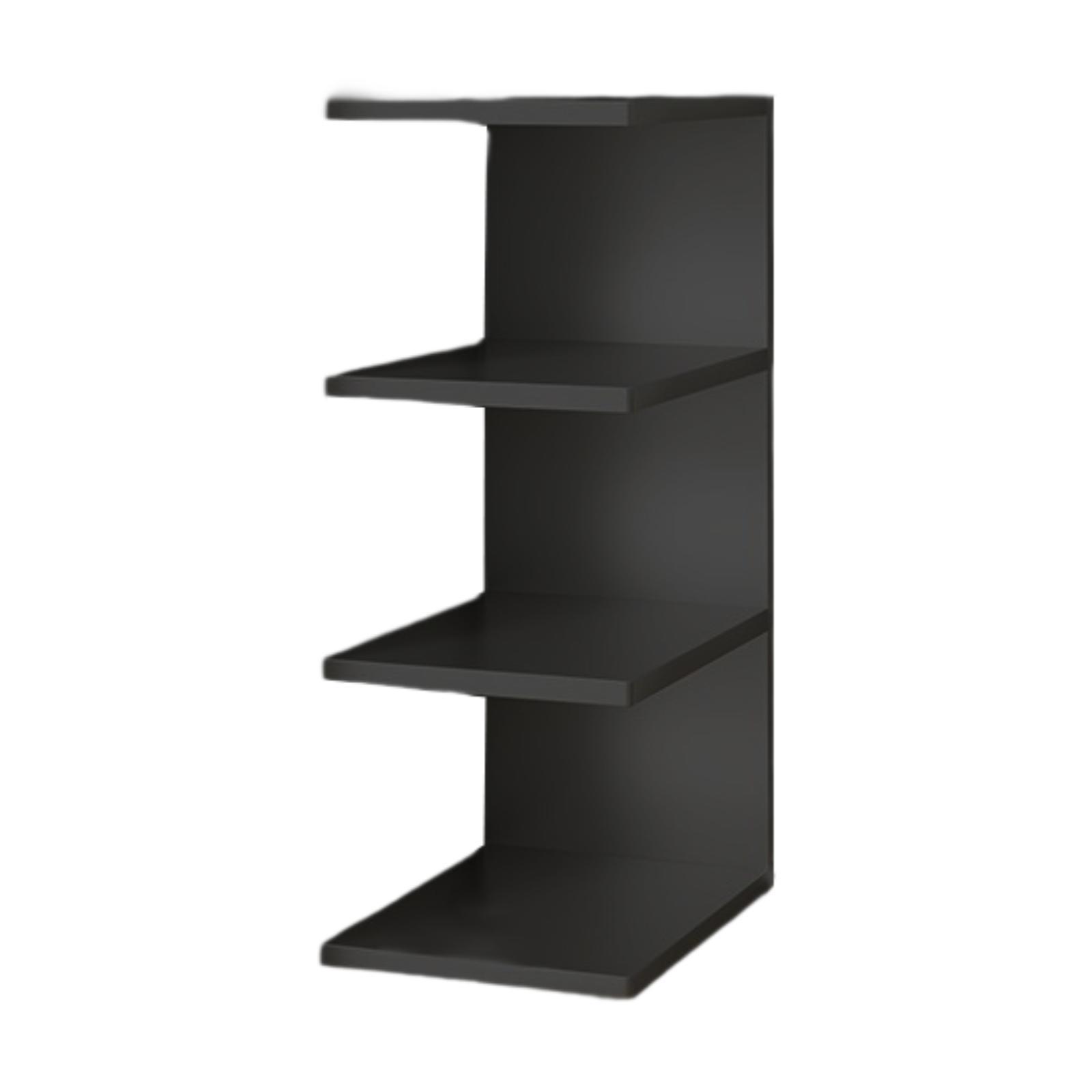 Desk Bookshelf 3 Tier Multifunction Portable Storage Rack for Office Desktop чёрный
