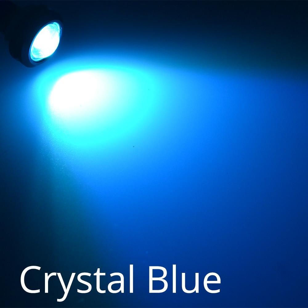 2 stk Ny 18MM bil Eagle Eye Silver Shell DRL Led Kjørelys LED 12V Backup Rygge parkeringssignal Biler Lampe