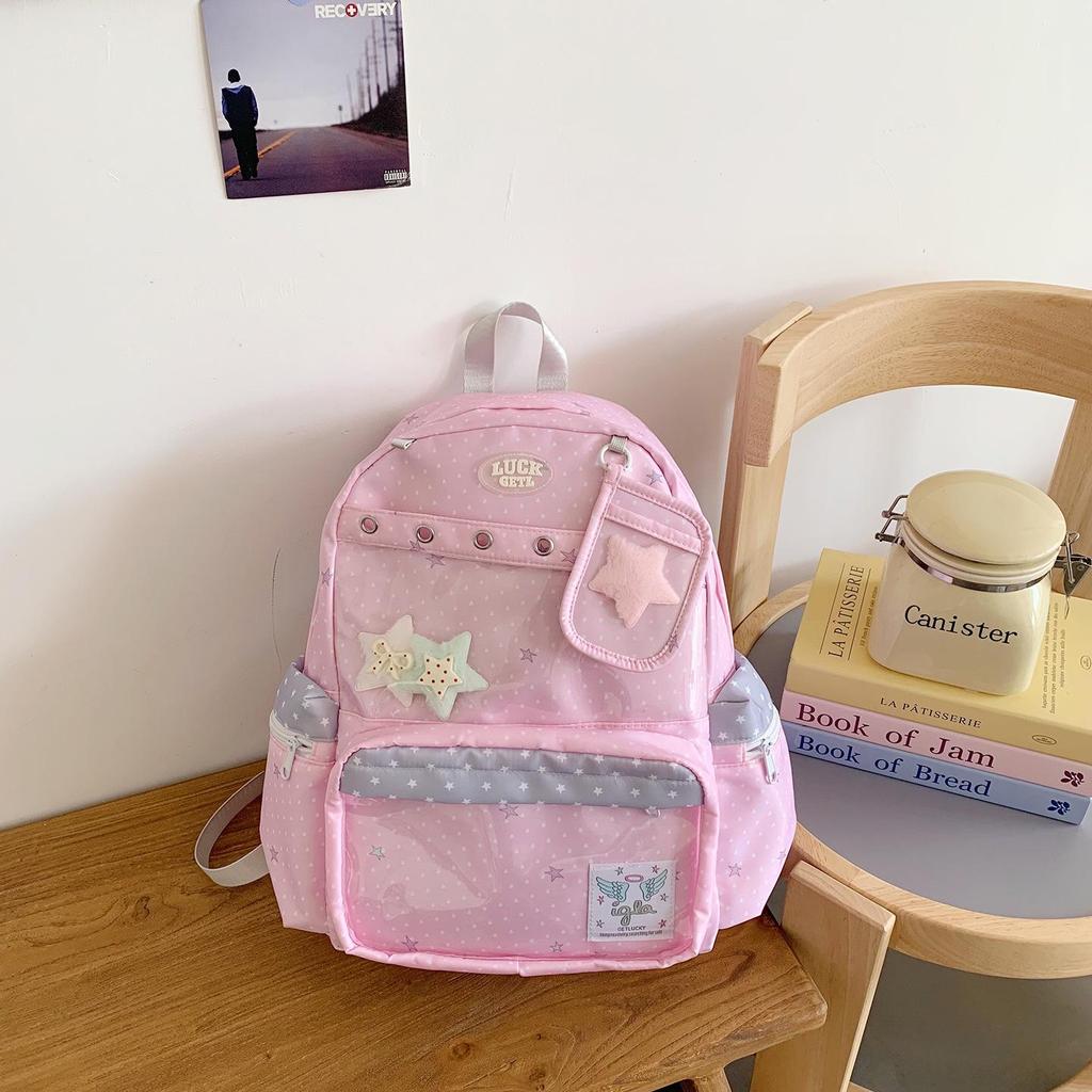 Trendy Polka Dot Ita Backpack for Students – Cute & Versatile for Elementary, Middle, and College Girls