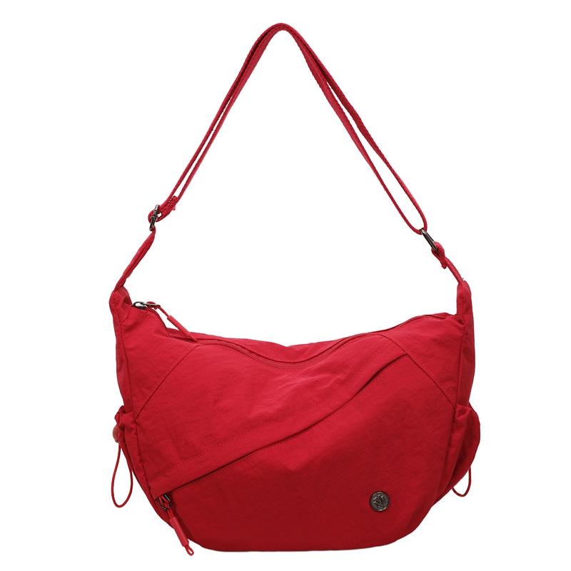 

Women s Large Capacity Nylon Crossbody Bag - Casual Commute & Sporty Style 34*13*18 cm красный