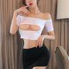 Hot Erotic lingerie Tight Secretary Uniform Sexy Beauty Open Chest Bag Hip Nightclub Dress erotic sexy lingerie woman Clothing