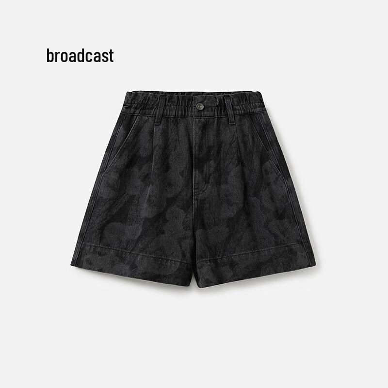 

Broadcast Women s Loose Wide-Leg High-Waist Casual Shorts XS