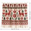 Farmhouse Christmas Cabinet Curtain Pastoral Style Kitchen Stove Cover Skirt  Kitchen